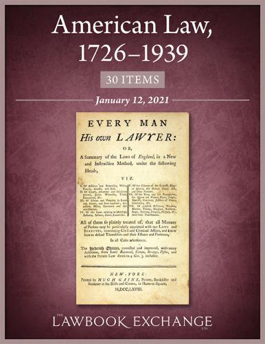 Lawbook Exchange - American Law 1726 - 1939: 30 Items