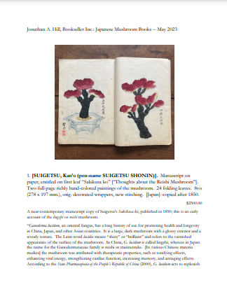 Jonathan A Hill, Japanese Mushroom Books