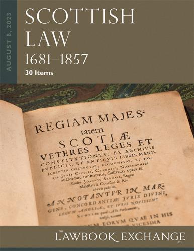 The Lawbook Exchange Ltd, Scottish Law, 1681–1857 - 30 Items