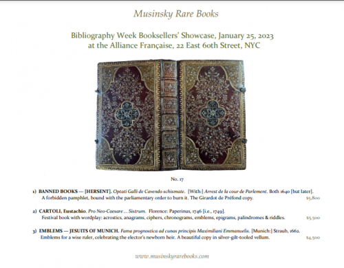 Nina Musinsky, Bibliography Week Booksellers' Showcase, NYC