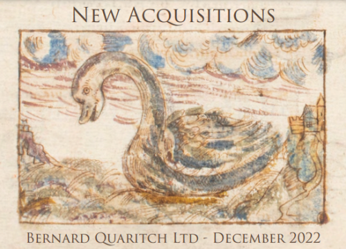 Bernard Quaritch Ltd, December New Acquisitions - A Selection of Rare Books