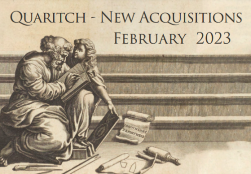 Bernard Quaritch Ltd, February New Acquisitions 