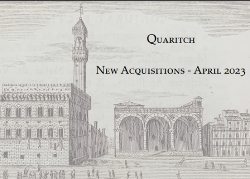 Bernard Quaritch Ltd, April New Acquisitions