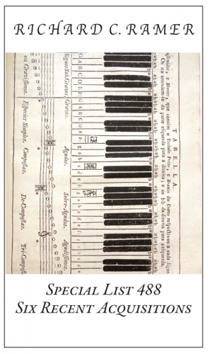 Richard Ramer, Special List 488: Six Recent Acquisitions.