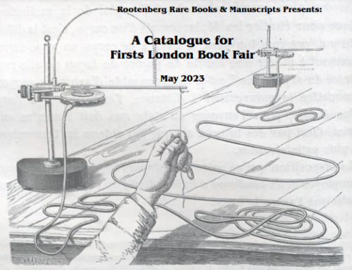 Rootenberg Rare Books & Manuscripts, Firsts London Catalogue