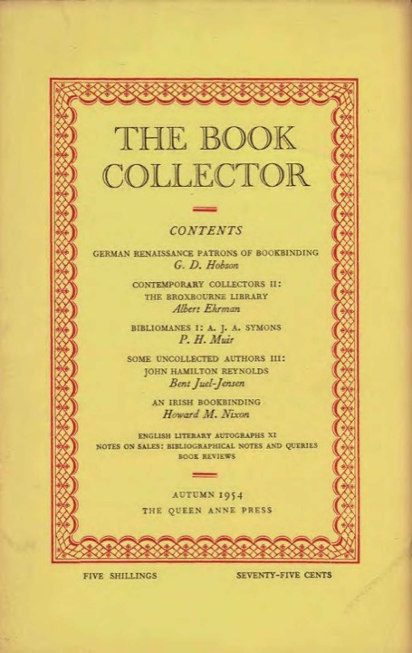 The Book Collector Front Cover The Book Collector front cover image