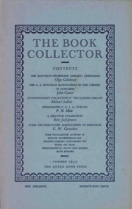 The Book Collector Front Cover The Book Collector front cover image
