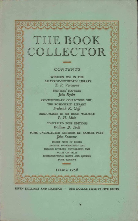 The Book Collector Front Cover The Book Collector front cover image