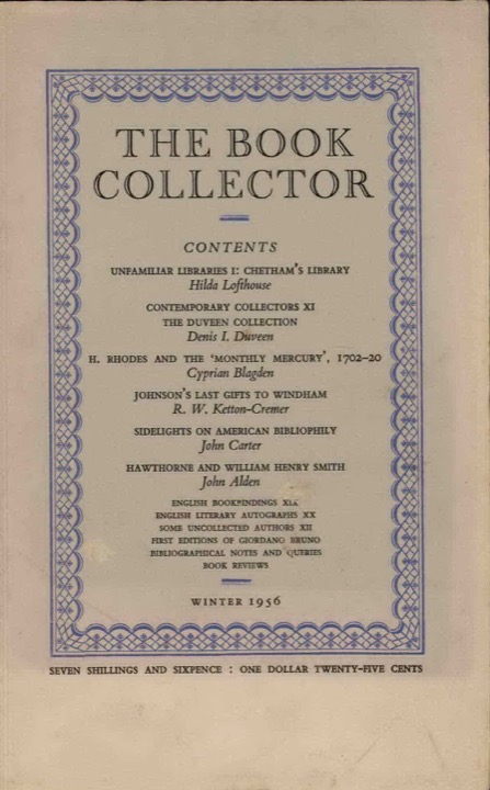 The Book Collector Front Cover The Book Collector front cover image