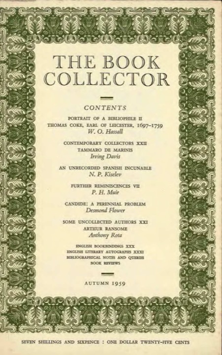 The Book Collector Front Cover The Book Collector front cover image