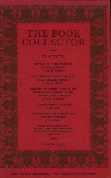 The Book Collector Front Cover The Book Collector front cover image