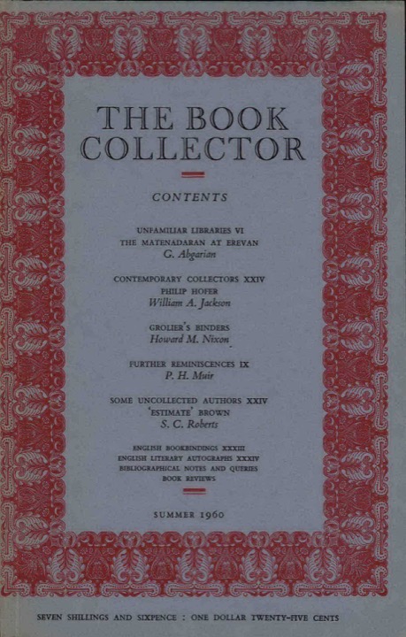The Book Collector Front Cover The Book Collector front cover image