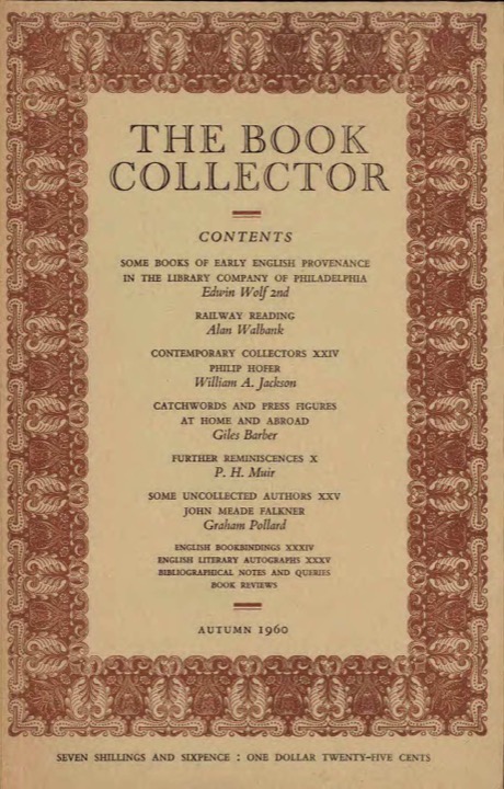 The Book Collector Front Cover The Book Collector front cover image