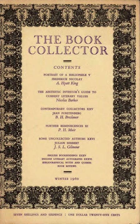The Book Collector Front Cover The Book Collector front cover image