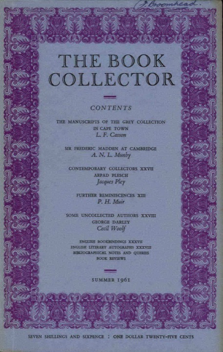 The Book Collector Front Cover The Book Collector front cover image