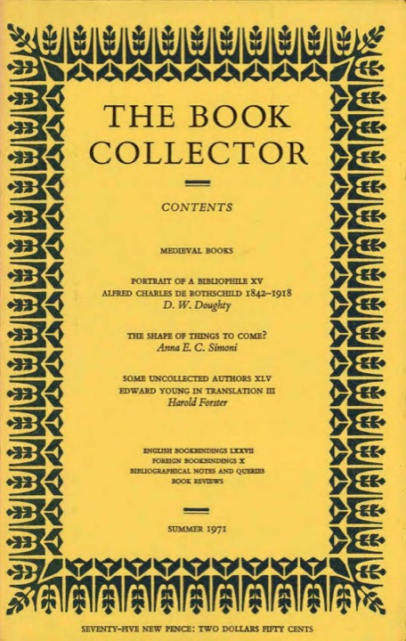 The Book Collector Front Cover The Book Collector front cover image