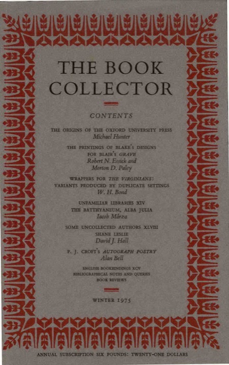 The Book Collector Front Cover The Book Collector front cover image