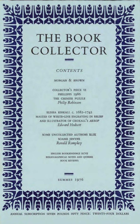 The Book Collector Front Cover The Book Collector front cover image