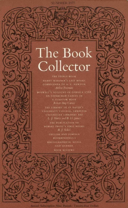 The Book Collector Front Cover The Book Collector front cover image