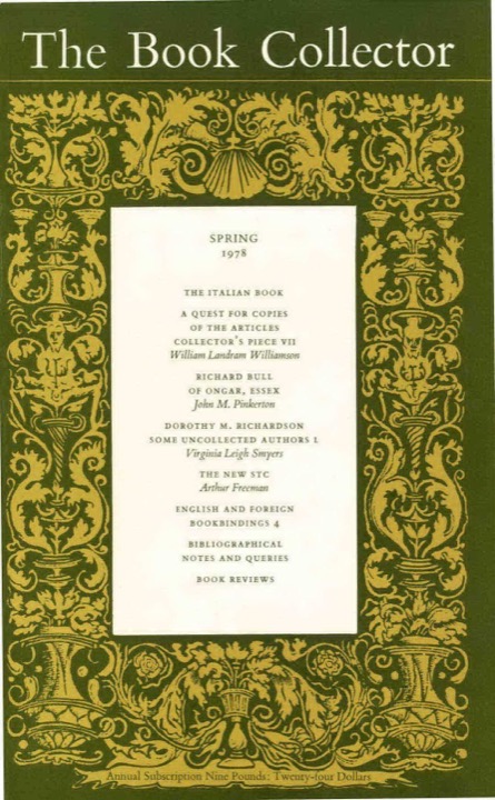The Book Collector Front Cover The Book Collector front cover image
