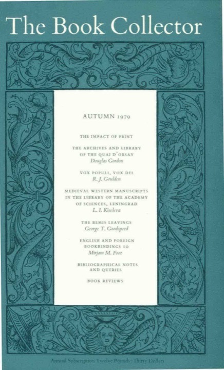 The Book Collector Front Cover The Book Collector front cover image