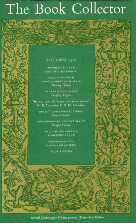 The Book Collector Front Cover The Book Collector front cover image