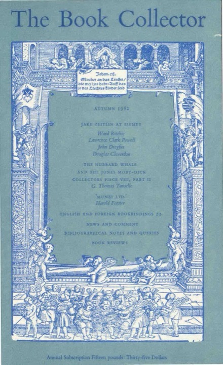 The Book Collector Front Cover The Book Collector front cover image