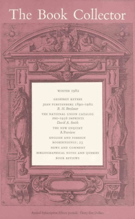 The Book Collector Front Cover The Book Collector front cover image
