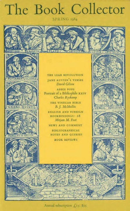 The Book Collector Front Cover The Book Collector front cover image