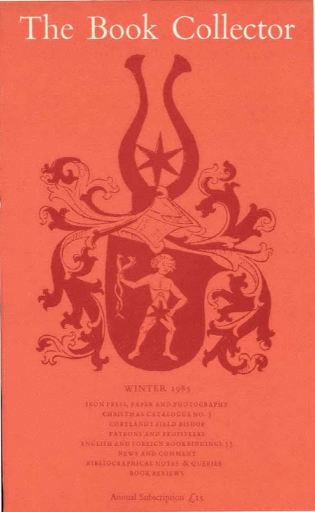 The Book Collector Front Cover The Book Collector front cover image