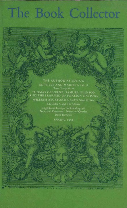 The Book Collector Front Cover The Book Collector front cover image