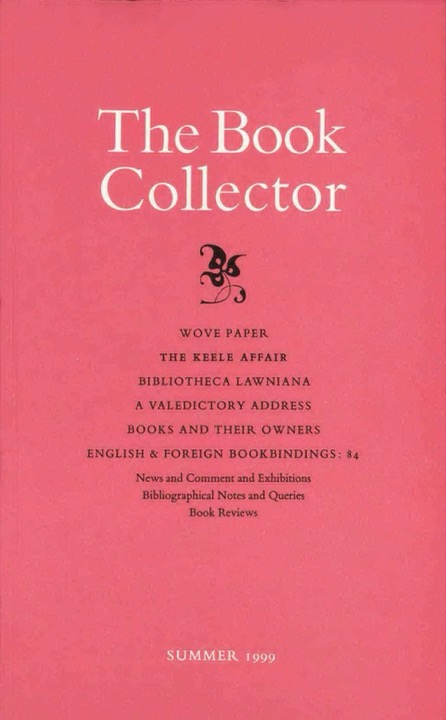 The Book Collector Front Cover The Book Collector front cover image