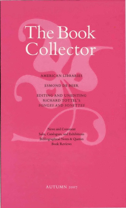 The Book Collector Front Cover The Book Collector front cover image