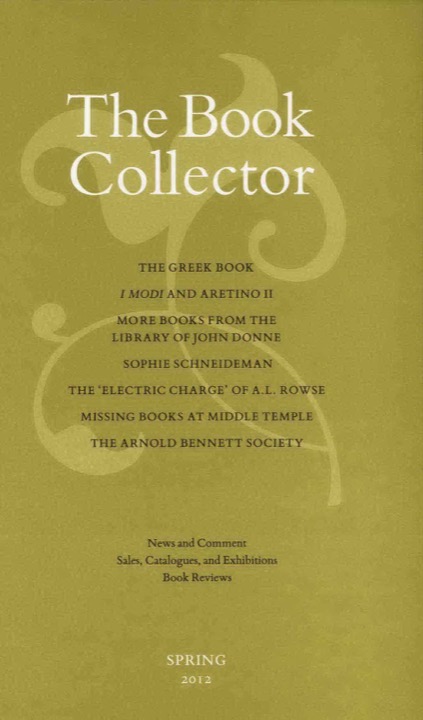 The Book Collector Front Cover The Book Collector front cover image