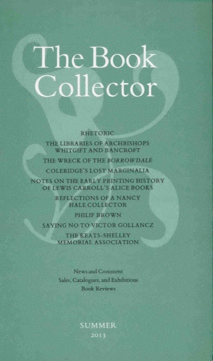 The Book Collector Front Cover The Book Collector front cover image