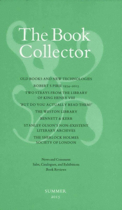 The Book Collector Front Cover The Book Collector front cover image