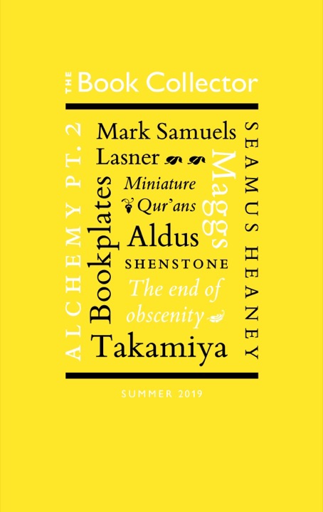 The Book Collector Summer 2019 The Book Collector Summer 2019